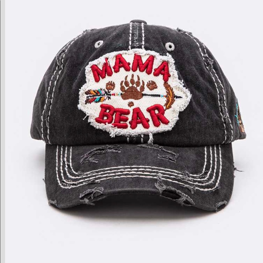 Mama Bear Distressed Cap - NWT
